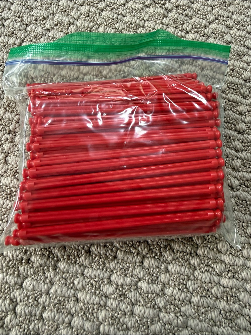 Vintage K'NEX | OEM Authentic Lot of 100+ Red/Tan Rods - Picture 3 of 3